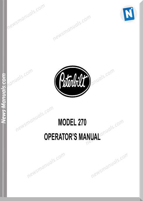 Peterbilt Supplemental Model 270 Operator Manuals
