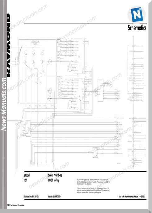 Raymond Forklifts Gofer 261 Sn001 Up Schematics Manual