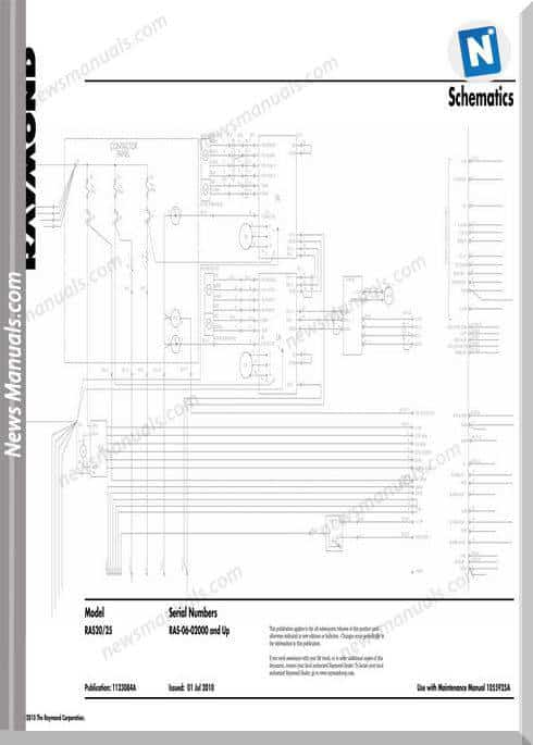 Raymond Forklifts Ras20-25 02000 Up Schematics Manual