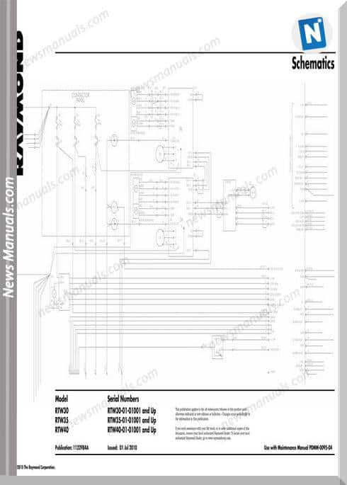 Raymond Forklifts Rtw 30 35 -40 Schematics Manual