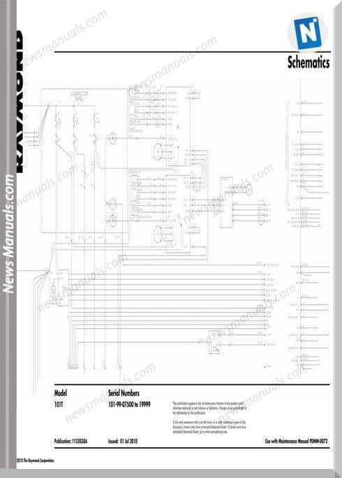 Raymond Forklifts S 101 Sn 7500-19999 Schematics Manual