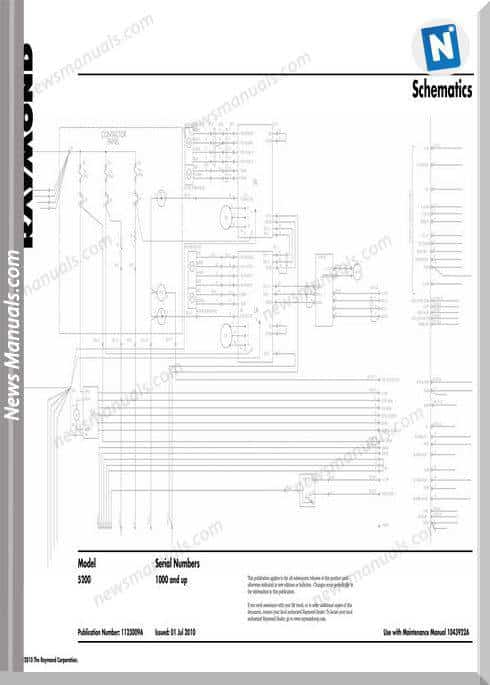 Raymond Forklifts S 5200 Sn 1000 Up Schematics Manual