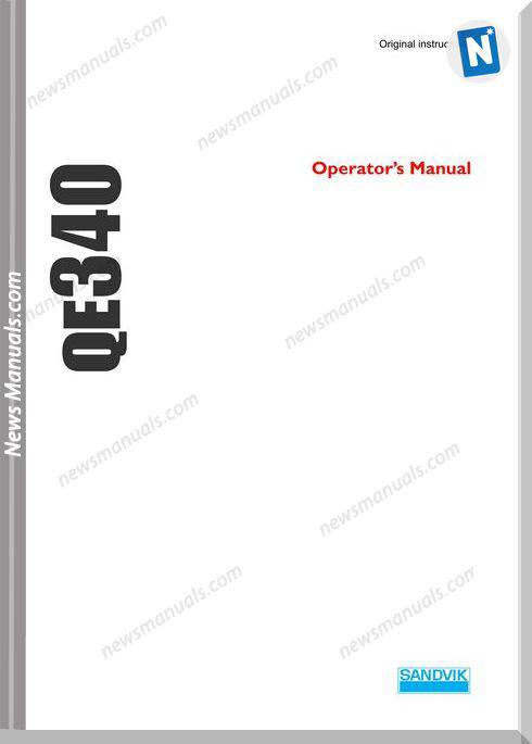 Sandvik Model Qe340 Operators Manuals