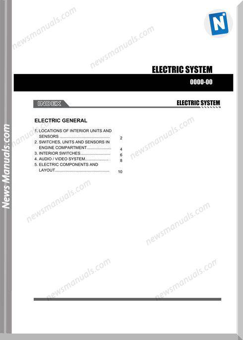 Ssangyong Kyron Electrical Manuals