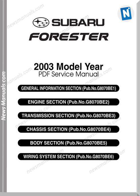Subaru Forester S11 2003 Service Manual