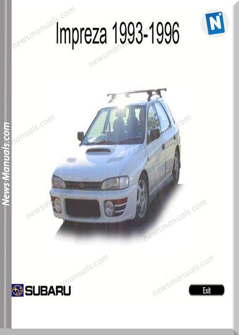 Subaru Impreza G10 1993-1996 En Service Manuals