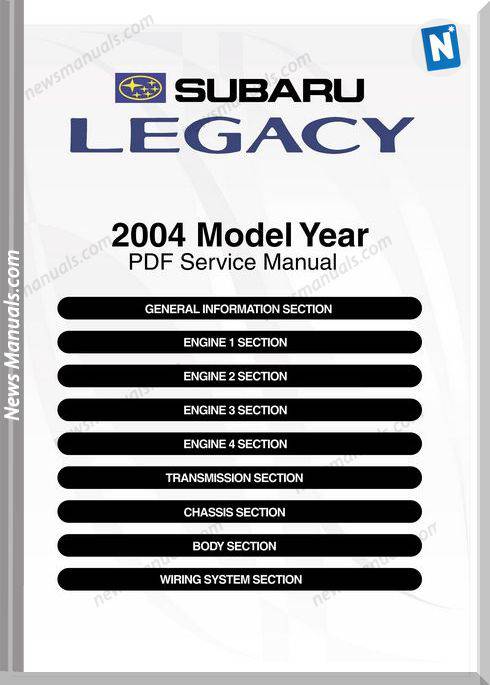 Subaru Legacy B12 2004 Service Manuals