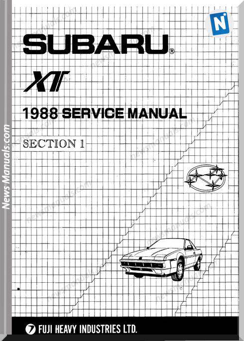 Subaru Xt 1988 Service Manual