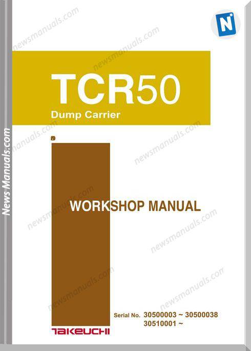 Takeuchi Dum Carrier Tcr50 Workshop Manual