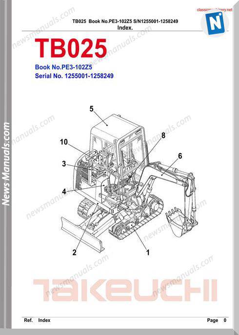 Takeuchi tb 025 Parts Catalog