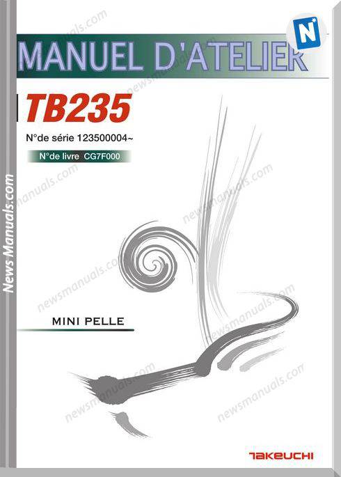 Takeuchi Tb235 Cg7F000 French Language Service Manual