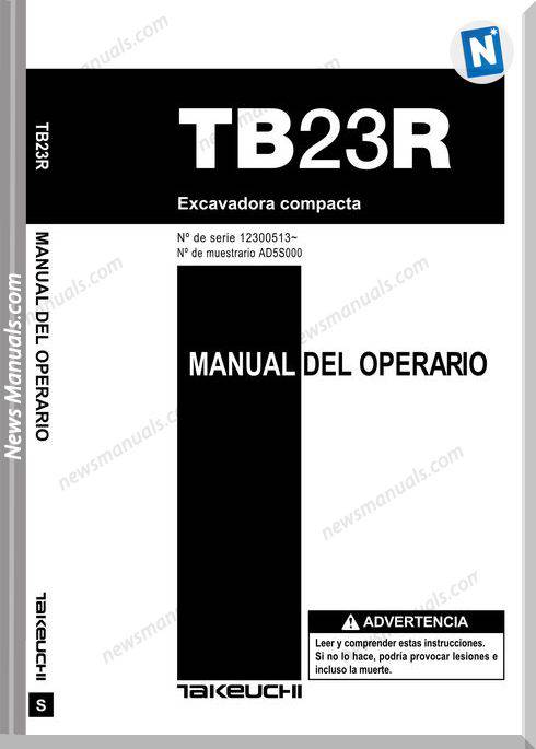 Takeuchi Tb23R Operator Manual Spanish