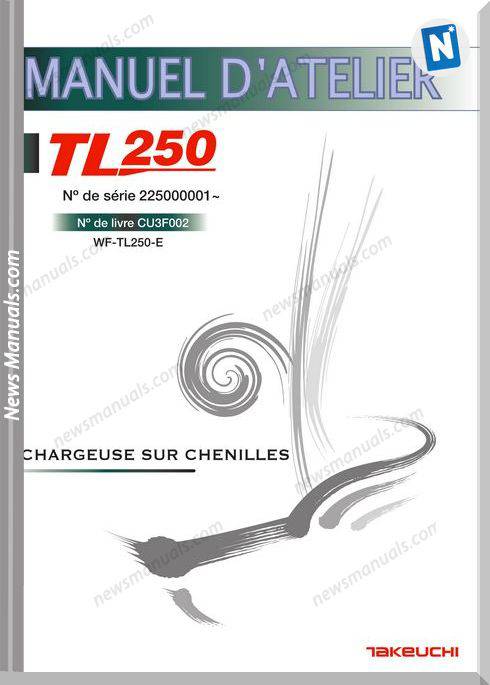 Takeuchi Tl250 Cu3F002 French Language Service Manual