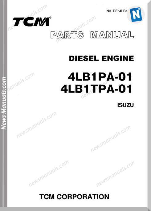 Tcm Diesel Engine 4L1Pa, 4L1Tpq-01 Parts Manual