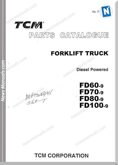 Tcm Forklift 02Fd60 9 Fd70 9 Fd80 9 Fd100 9 Parts
