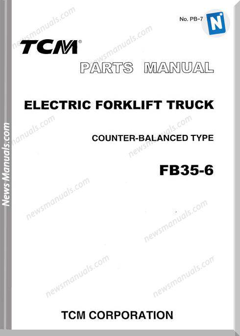 Tcm Forklift Counter Balanced Type Fb35 6 Parts Manual