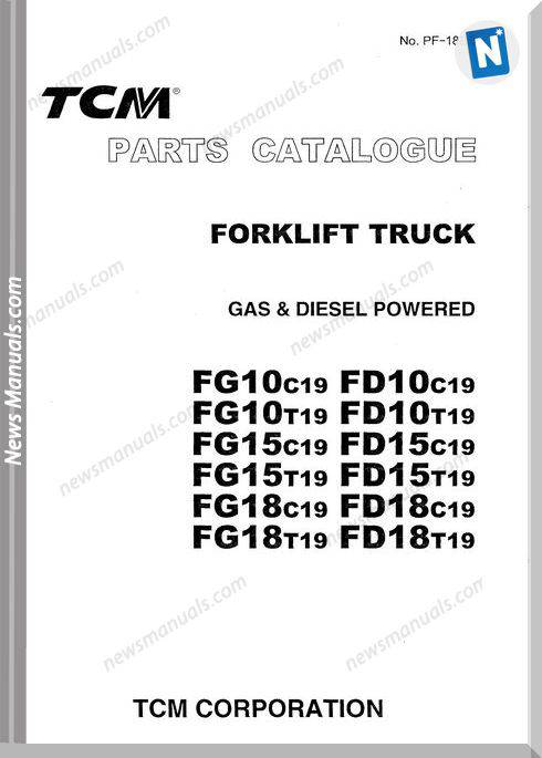 Tcm Forlift Fg Fd 10 15 18 C T 19..12.2002 Parts Manual