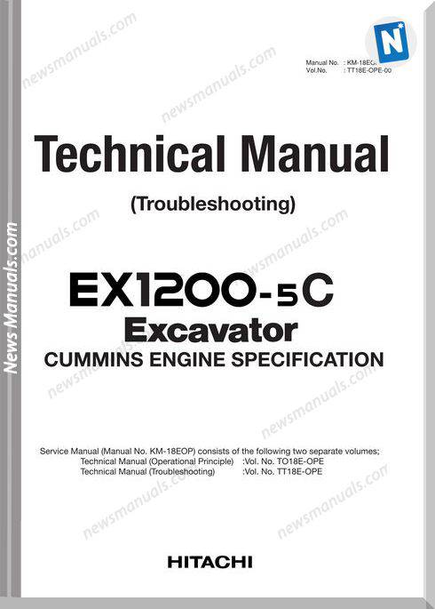 Technical Manual Hitachi Ex1200-5C Excavator