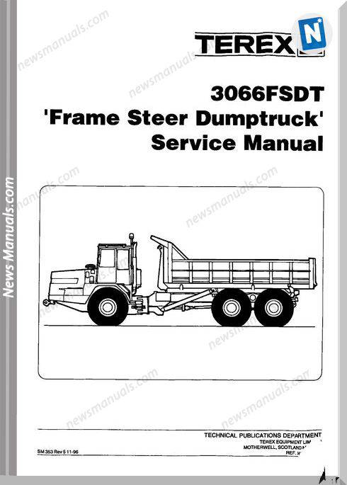 Terex Articulated Truck 3066Fsdt Sm Service Manual