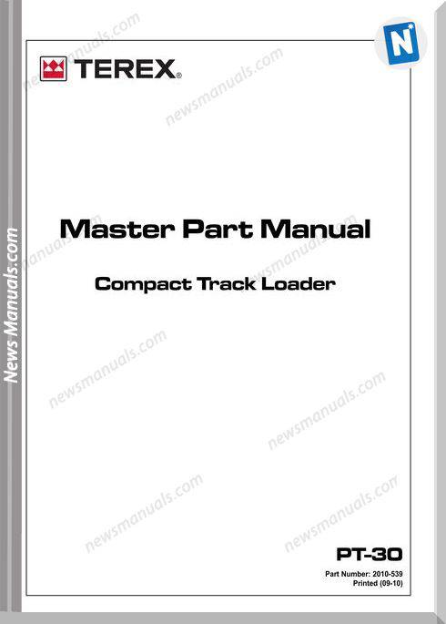 Terex Compact Track Loader Pt-30 2010 Parts Manuals
