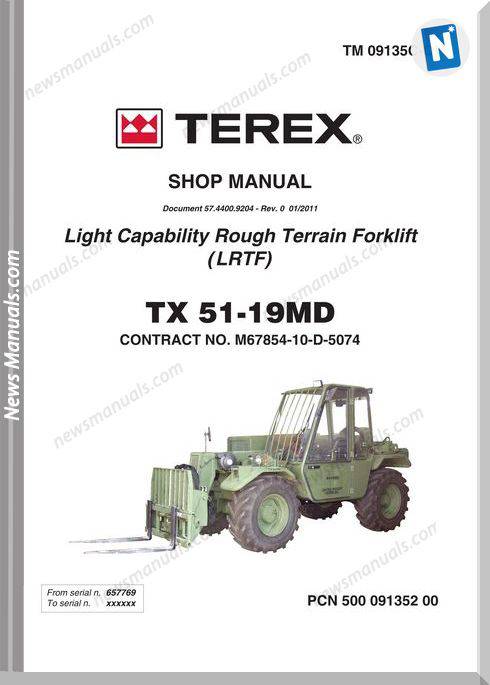 Terex Forklift Tx51 19Md Service Manual