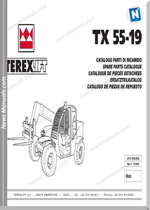 Terex Lift Tx55-19 Parts Manual