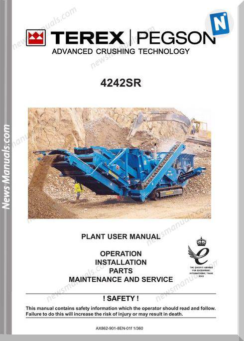 Terex Pegson 4242Sr Advance Crushing Operation Manual