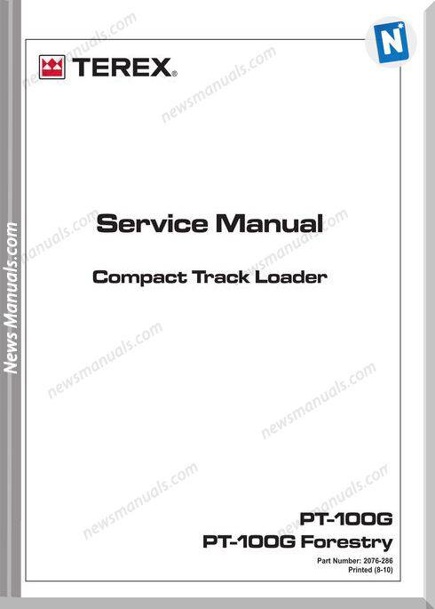 Terex Pt-100G Compact Track Loader Service Manual
