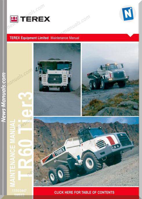 Terex Rigid Truck Tr60 Tier3 T882 Maintenance Manual