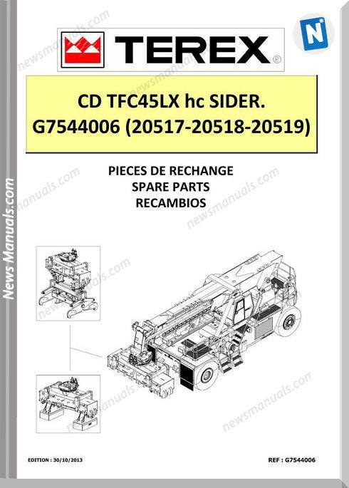 Terex Tfc45Lx Hc Sider Spare Parts Manual