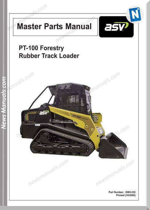 Terex Track Loaders Pt-100 Forestry Mstr Part Manual