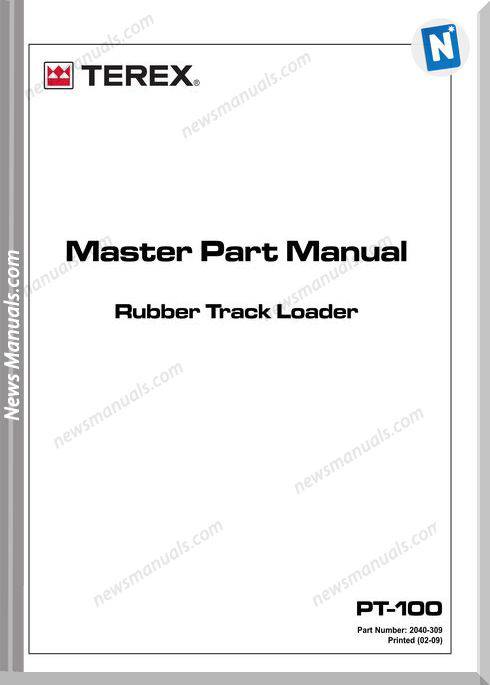 Terex Track Loaders Pt-100 Master 2010 Part Manual
