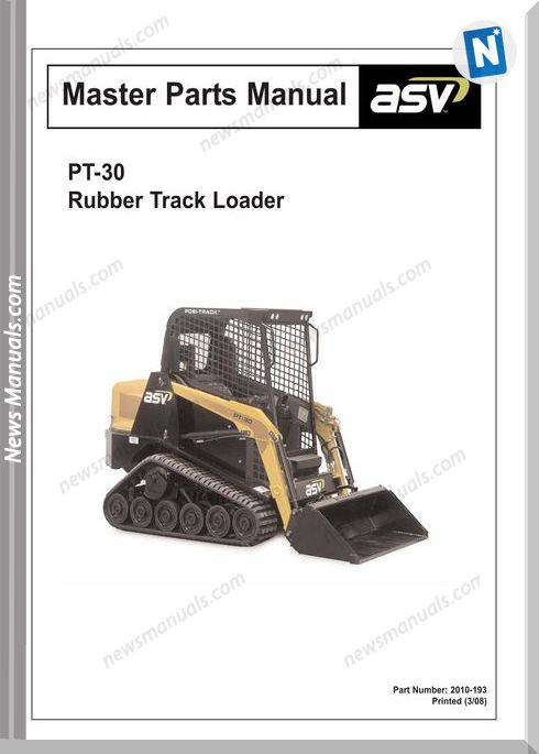 Terex Track Loaders Pt-30 Mstr-Parts 10-09 Part Manual