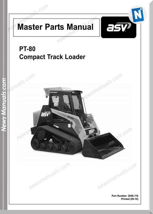 Terex Track Loaders Pt-80 Mstr 09-10 Parts Manual
