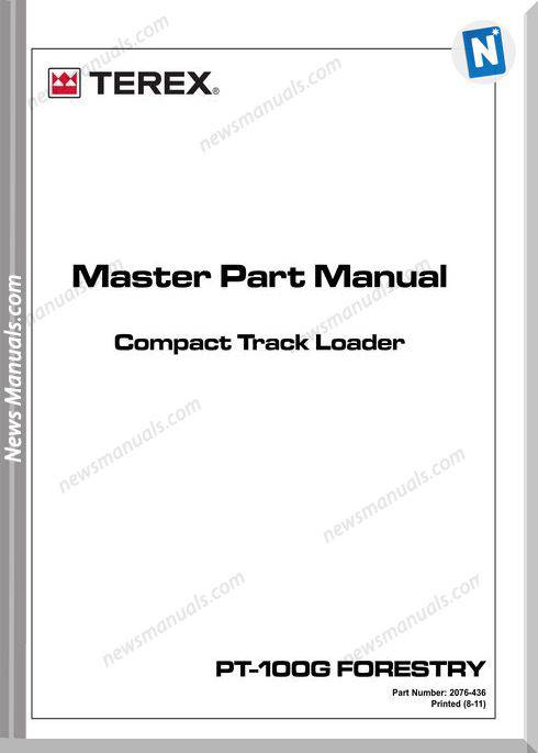 Terex Track Loaders Pt100G-Dtn00101 Part Manual