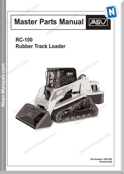 Terex Track Loaders Rc-100 Mstr 4-09 Parts Manual