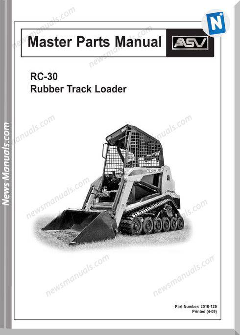 Terex Track Loaders Rc-30 Master Parts 4-09 Part Manual