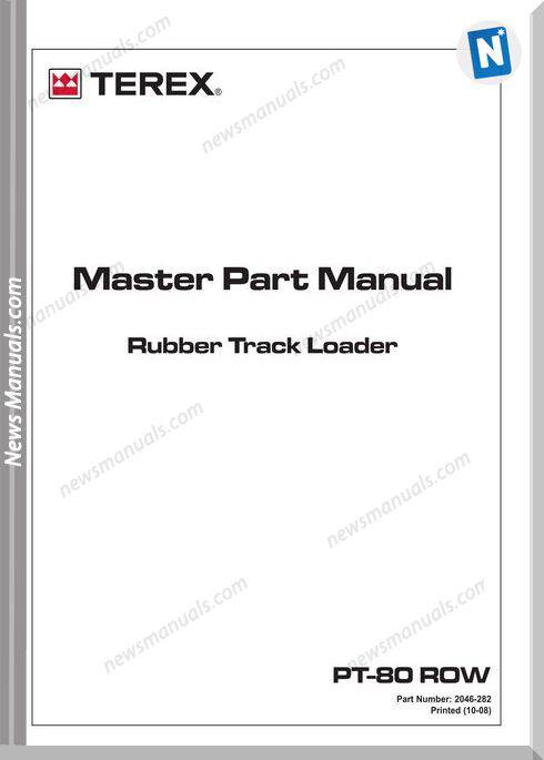 Terex Track Loaders Row Pt-80 Mstr 10-21-08 Part Manual