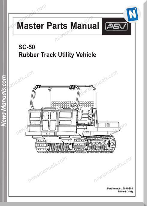 Terex Track Loaders Sc-50 Master Parts 3-08 Part Manual