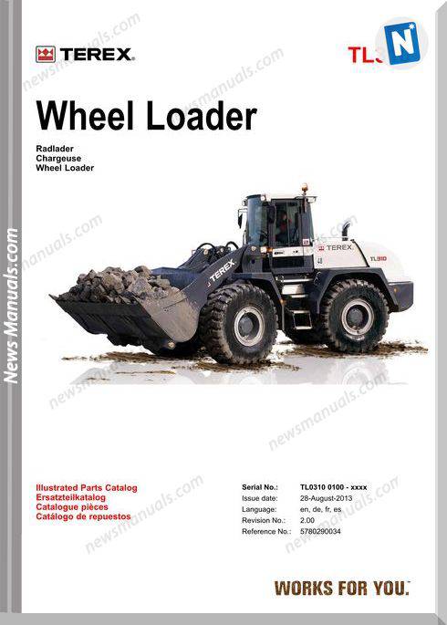 Terex Wheel Loaders Tl-310 No 5780290034 Parts Manual