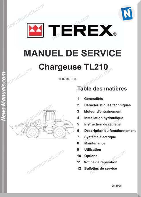 Tl210 Wheel Loader Terex Service Manual