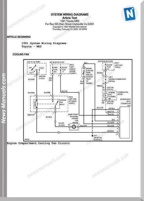 Toyota 1991 Mr2 Wiring Diagrams