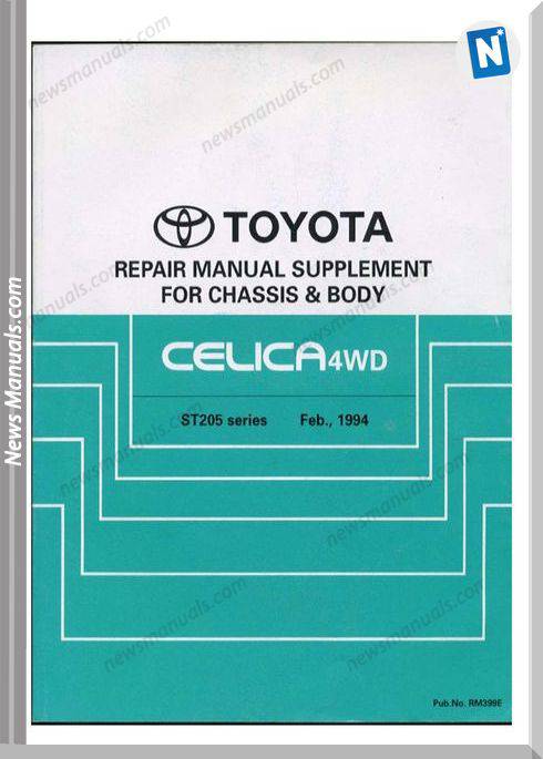 Toyota Celia 4Wd Chassis Body Repair Manual