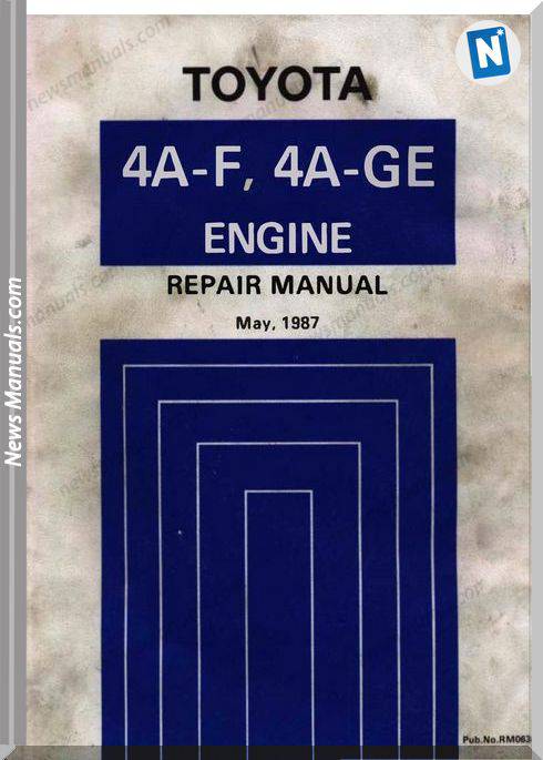 Toyota Engine 4A F 4A Ge Repair Manual