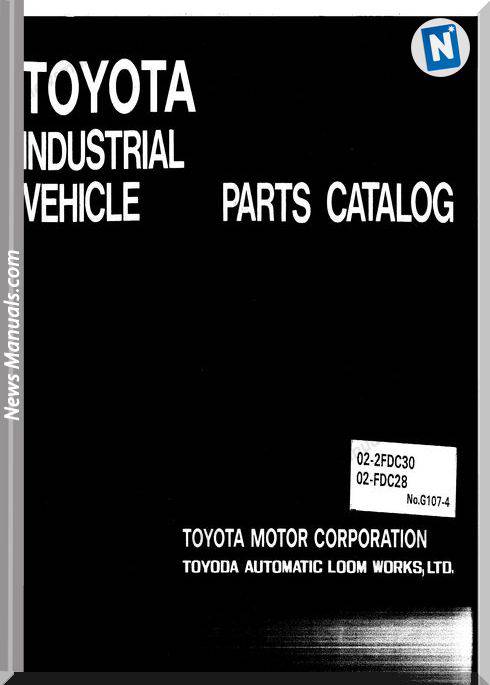 Toyota Forklift 02-2Fdc30, 02Fdc28 Parts Manual