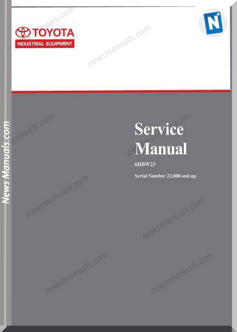 Toyota Forklift 6Hbw23 07000 Cl340-2 Service Manual