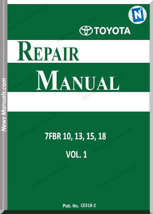 Toyota Forklift 7Fbr10-18 Models Cd1 Repair Manual