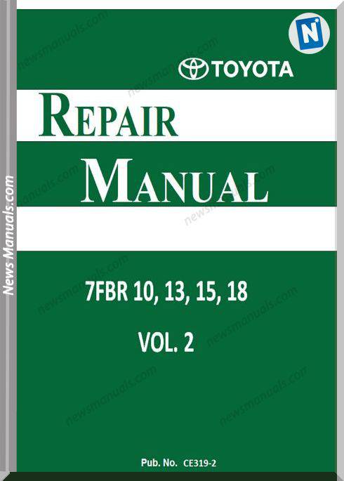 Toyota Forklift 7Fbr10-18 Models Cd2 Repair Manual