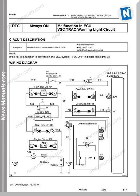 Toyota Land Cruiser 1998 2007 Diagnostics Repair Manual