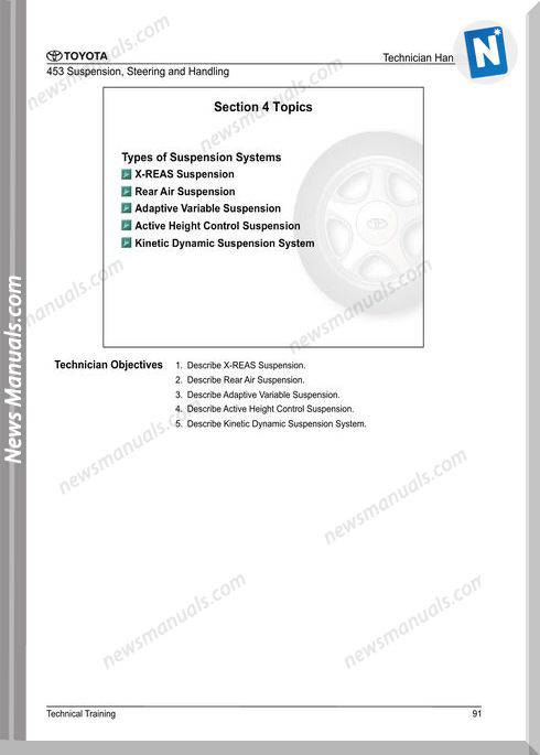 Toyota Suspension Steering And Handing Technician Handbook
